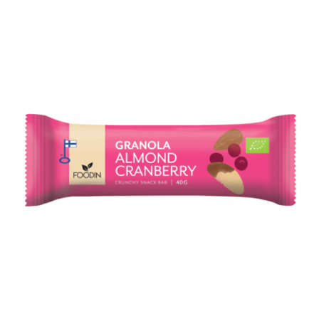 Barre Granola Amande Canneberge, Bio 40 g