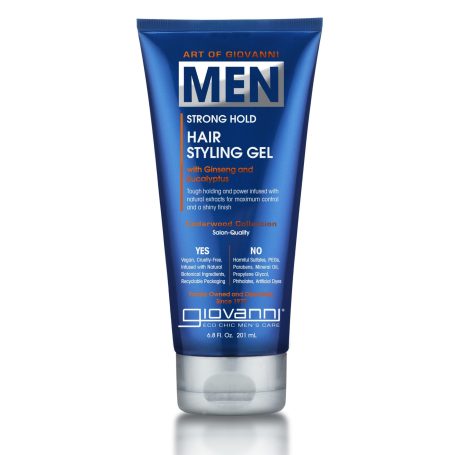 Gel coiffant tenue forte pour hommes - au ginseng et à l'eucalyptus bio